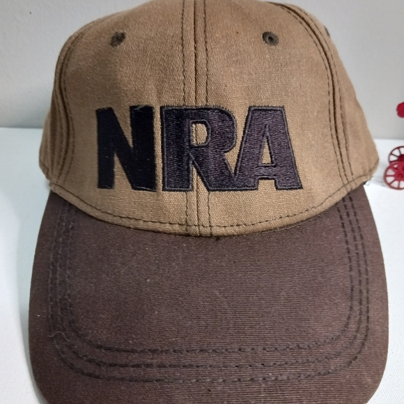 NRA National Rifle Association adjustable hat baseball cap, embroidered, Brown - Picture 2 of 6